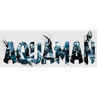 👉 Shirt s grijs vrouwen Aquaman Chest Logo dames t-shirt - 5056281173273