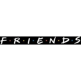 👉 Shirt vrouwen s zwart Friends Logo Contrast dames t-shirt - 5059478847544