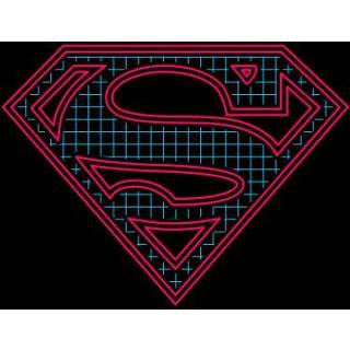 👉 Shirt s zwart vrouwen Justice League Superman Retro Grid Logo Women's T-Shirt - Black 5059478937313