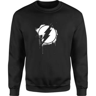 👉 Sweat shirt s zwart male Justice League Graffiti The Flash Sweatshirt - Black 5059478938631