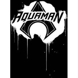 👉 Shirt zwart s vrouwen Justice League Graffiti Aquaman Women's T-Shirt - Black 5059478940085