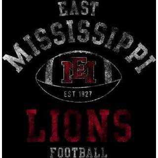 👉 East Mississippi Community College Lions Football Distressed Sweatshirt - Black - S - Zwart
