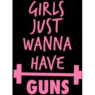 👉 Sweat shirt zwart 5XL male xxxxxl meisjes Girls Just Wanna have Guns Sweatshirt - Black 5059478331807