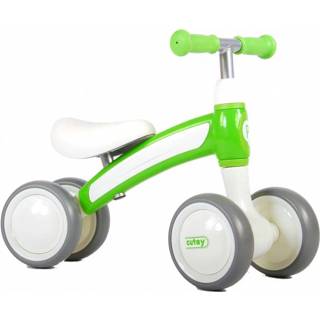 👉 Wit groen kunststof kinderen QPlay Cutey Ride On Junior Wit/Groen 8715347014734