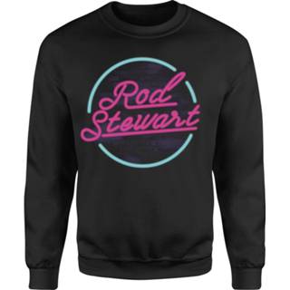 👉 Sweat shirt s male zwart Rod Stewart Neon Sweatshirt - Black 5059478802963