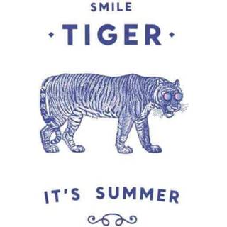 👉 Shirt wit male 3XL XXXL Florent Bodart Smile Tiger Men's T-Shirt - White