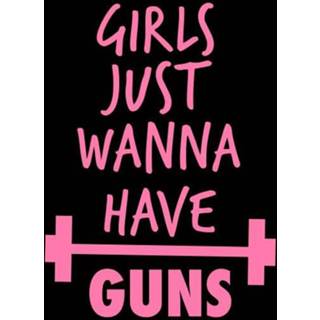 👉 Shirt zwart vrouwen 3XL XXXL meisjes Girls Just Wanna have Guns Women's T-Shirt - Black 5059478490900