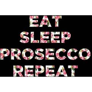 👉 Prosecco vrouwen XXXL zwart 3XL Eat Sleep Repeat Women's T-Shirt - Black 5059478502467