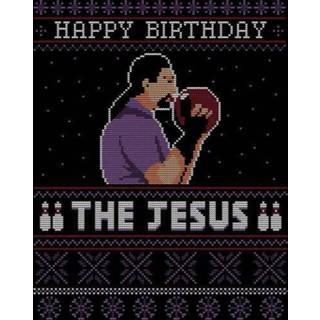 👉 Shirt vrouwen 3XL zwart XXXL The Big Lebowski Happy Birthday Jesus Dames Kerst T-Shirt - 5059478594592