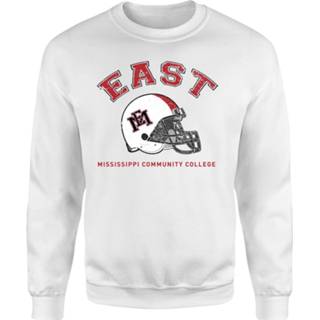 👉 East Mississippi Community College Helmet Sweatshirt - White - XXL - Wit