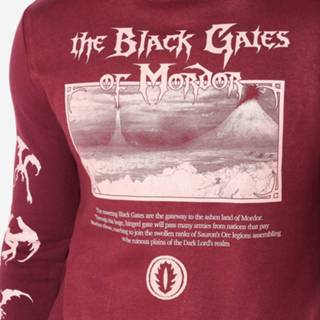 👉 Lord Of The Rings The Zwart Gates Of Mordor Hoodie - Bordeaux - XXL - Burgundy