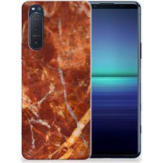 👉 Siliconen hoesje bruin marmer Sony Xperia 5II TPU 8720215910070