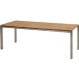 👉 Terras tafel Houten Tuinmeubelen 4 Seasons Outdoor | Tuintafel 220 x 95 cm Goa Teak-RVS