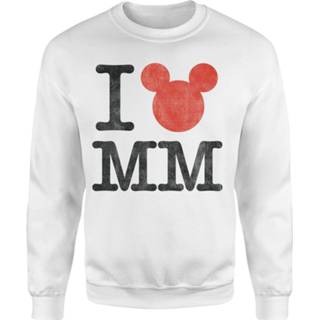 👉 Trui wit MM XXL unisex Disney Mickey Mouse I Heart - 5059478093743