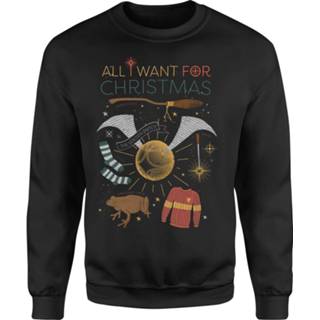 👉 Trui s male zwart Harry Potter All I Want for Christmas - 5059478667746