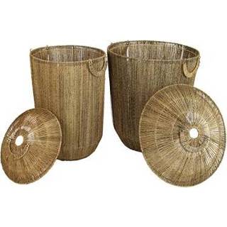 👉 Opbergmand jute bruin MOOS Amer - Set van 2 8719533163794