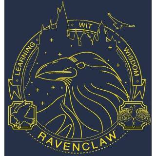 👉 Shirt vrouwen Navy Blauw s Harry Potter Ravenclaw Raven Badge dames t-shirt - 5059478924283