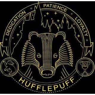 👉 Shirt zwart vrouwen s Harry Potter Hufflepuff Badger Badge dames t-shirt - 5059478924887