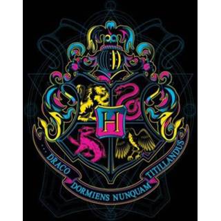 👉 Shirt vrouwen zwart s Harry Potter Hogwarts Neon Crest dames t-shirt - 5059478927284