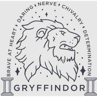 Shirt grijs s vrouwen Harry Potter Gryffindor Linework dames t-shirt - 5059478927918