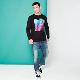 👉 Sweat shirt unisex s zwart Looney Tunes Kaboom Collection Going Down 90s Sweatshirt - Black 5059478848015