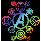 👉 Avengers Rainbow Icon T-shirt - Zwart - S - Zwart