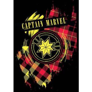 👉 Hoodie male s zwart Captain Marvel Tartan Patch - 5059478744805