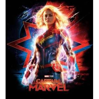 👉 Captain Marvel Poster t-shirt - Zwart - S - Zwart