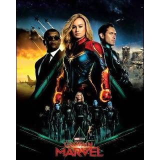 Poster vrouwen s zwart Captain Marvel Movie Starforce dames t-shirt - 5059478959247