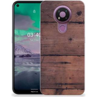 👉 Bumper hoesje Nokia 3.4 Old Wood 8720215539776