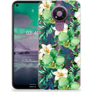 Orchidee groen Nokia 3.4 TPU Case 8720215448351
