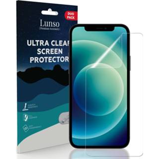 👉 Beschermfolie TPU screen protector nederlands wit Lunso - Duo Pack (2 stuks) Full Cover iPhone 12 / Pro 8720572140103