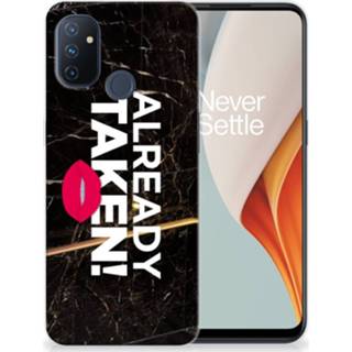 👉 Siliconen hoesje zwart OnePlus Nord N100 met naam Already Taken Black 8720215786361
