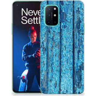 👉 Bumper hoesje blauw OnePlus 8T Wood Blue 8720215757149