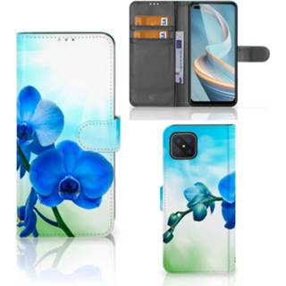 👉 Orchidee blauw OPPO Reno4 Z Hoesje - Cadeau voor je Moeder 8720215727852