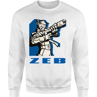 👉 Sweatshirt wit m male Star Wars Rebels Zeb - White