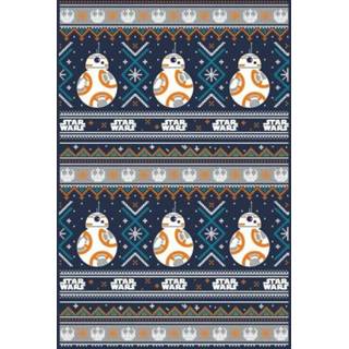 👉 Shirt vrouwen Navy Blauw s Star Wars BB-8 Pattern Dames kerst T-shirt - 5059478430821