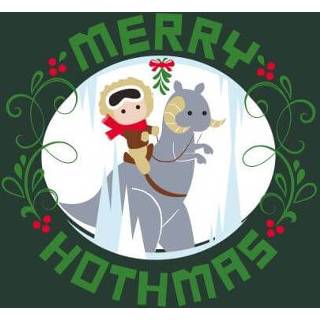 👉 Shirt s Forest Green vrouwen groen donkergroen Star Wars Merry Hothmas Dames kerst T-shirt - 5059478431576