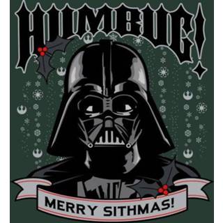 👉 Shirt s vrouwen Forest Green donkergroen Star Wars Darth Vader Humbug Women's Christmas T-Shirt - 5059478611596