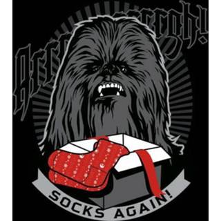 👉 Sock s zwart vrouwen Star Wars Chewbacca Arrrrgh Socks Again Women's Christmas T-Shirt - Black 5059478617802
