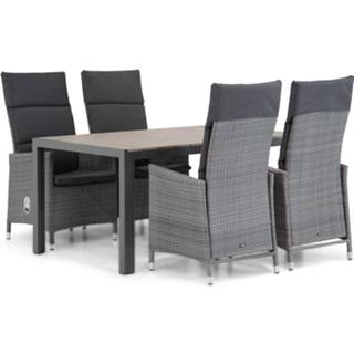 👉 Tuinset Flat Antraciet wicker dining sets grijs-antraciet Garden Collections Denver/Young 155 cm 5-delig 7423614299258