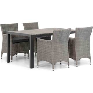 👉 Tuinset wicker Half Round Grey dining sets grijs-antraciet Garden Collections Dublin/Young 155cm 5-delig 7423616226221