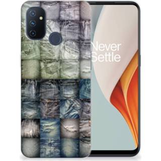 Spijkerbroek silicone Back Cover OnePlus Nord N100 Spijkerbroeken 8720215083125