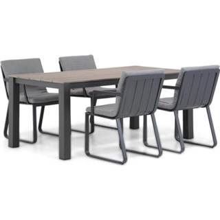 👉 Tuinset antracite aluminium dining sets grijs-antraciet Lifestyle Estancia/Valley 180 cm 5-delig 7423608277255