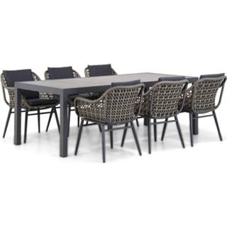 👉 Tuinset Mixed Black-Taupe dining sets taupe-naturel-bruin Lifestyle Dolphin/Residence 220 cm 7-delig 7423647572526