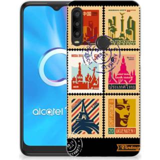 👉 Postzegel siliconen Alcatel 1SE (2020) Back Cover Postzegels 8720215037562