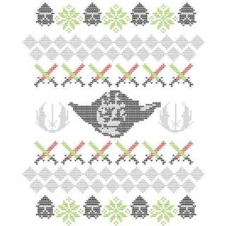 👉 Sweat shirt XS wit vrouwen Star Wars Yoda Knit Women's Christmas Sweatshirt - White 5059478630399