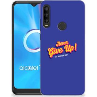 👉 Siliconen hoesje Alcatel 1SE (2020) met naam Never Give Up 8720215230871