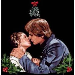 👉 Hoodie s zwart male Star Wars Mistletoe Kiss Christmas - Black 5059478657105