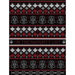 👉 Shirt s male zwart Star Wars On The Naughty List Pattern kerst T-shirt - 5059478429498